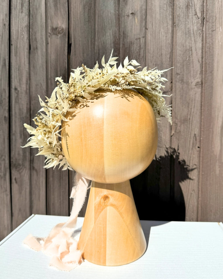 wianek na głowę - stabilizowany kremowy, beżowy